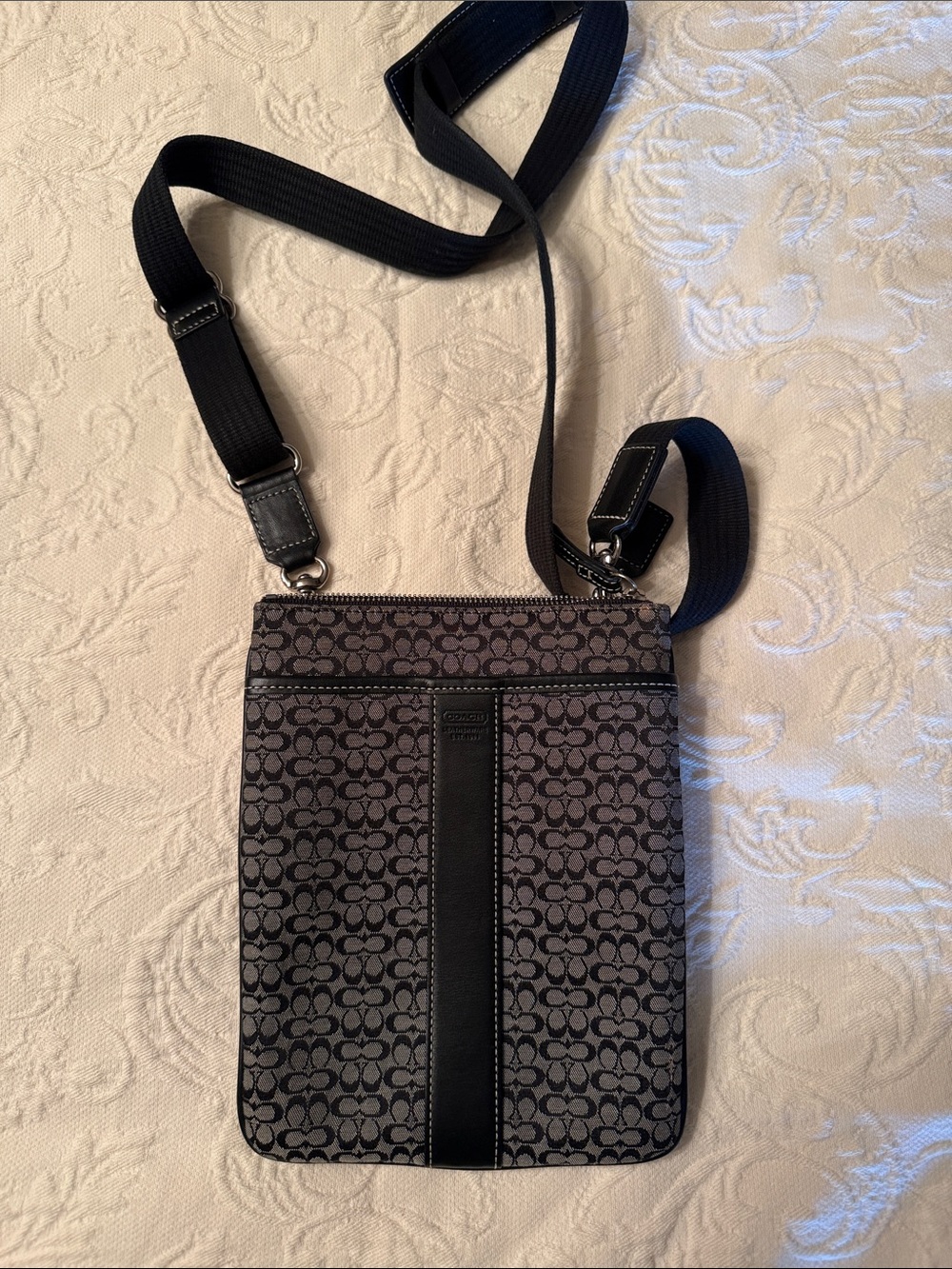 Coach Messenger Crossbody Bag in Black and Gray